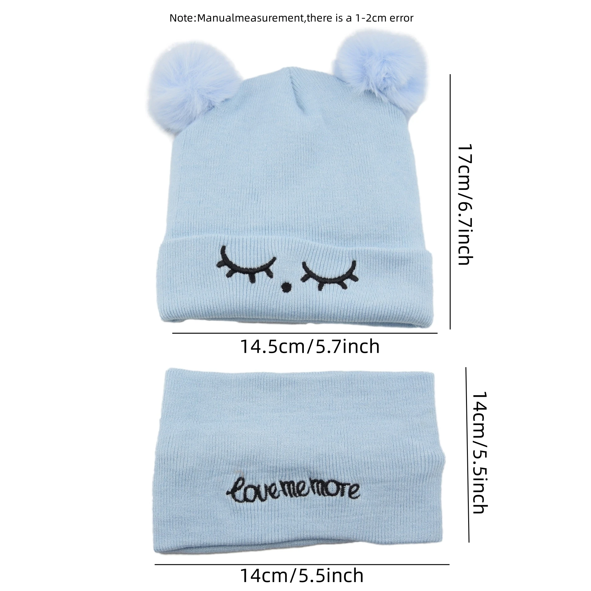 Conjunto de bebé gorro y bufanda de algodón para invierno - imagen 3