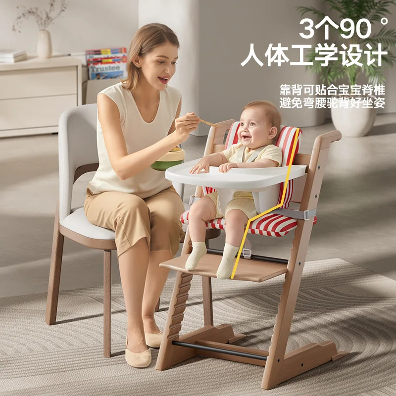 Trona de madera para bebé – Silla evolutiva comedor multifuncional - imagen 3
