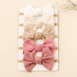 Diadema para bebé con lazo caramelo de nailon elástico suave
