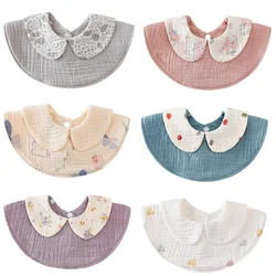 Baberos de muselina ajustables con estampado de algodón para bebé