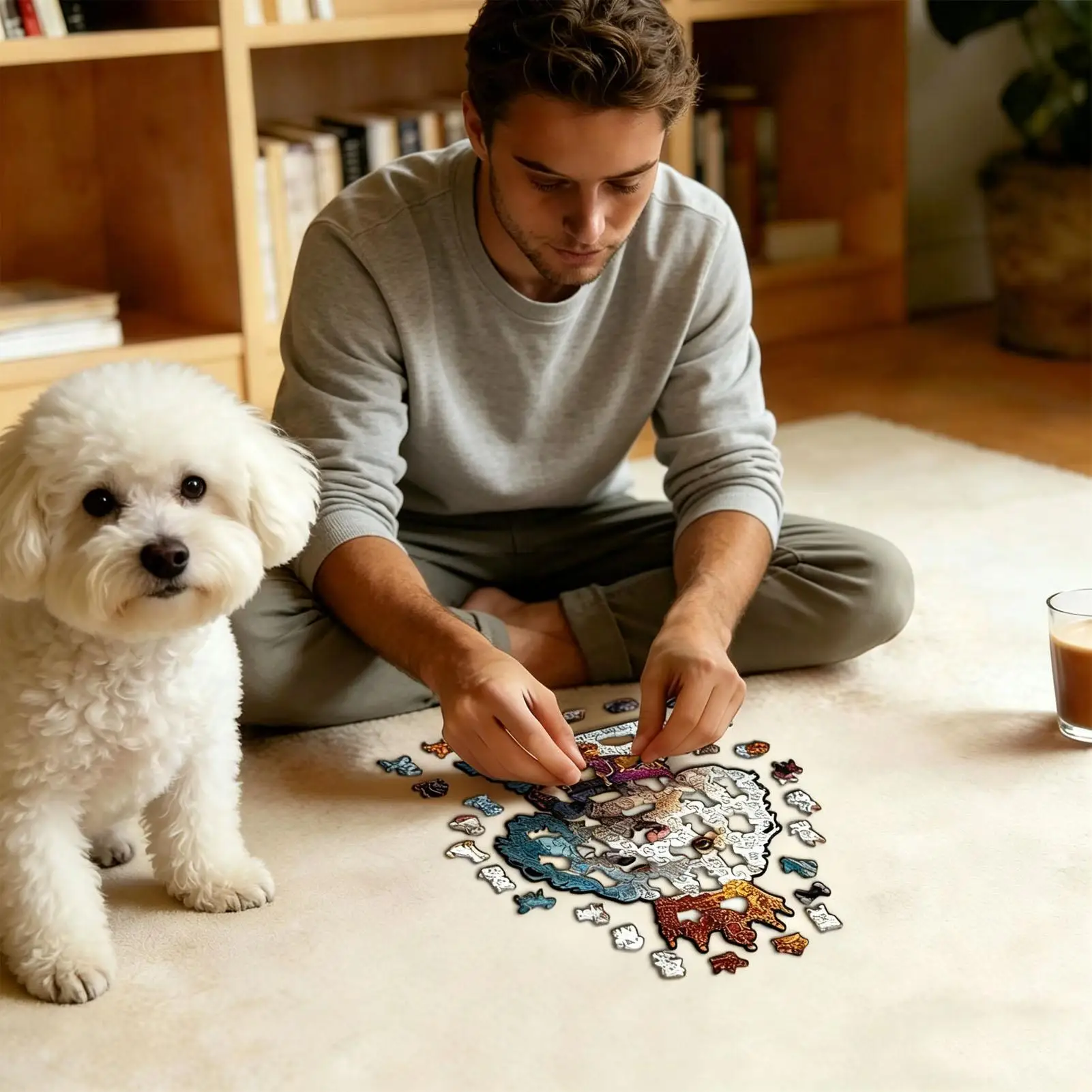 Rompecabezas de madera con perros para adultos