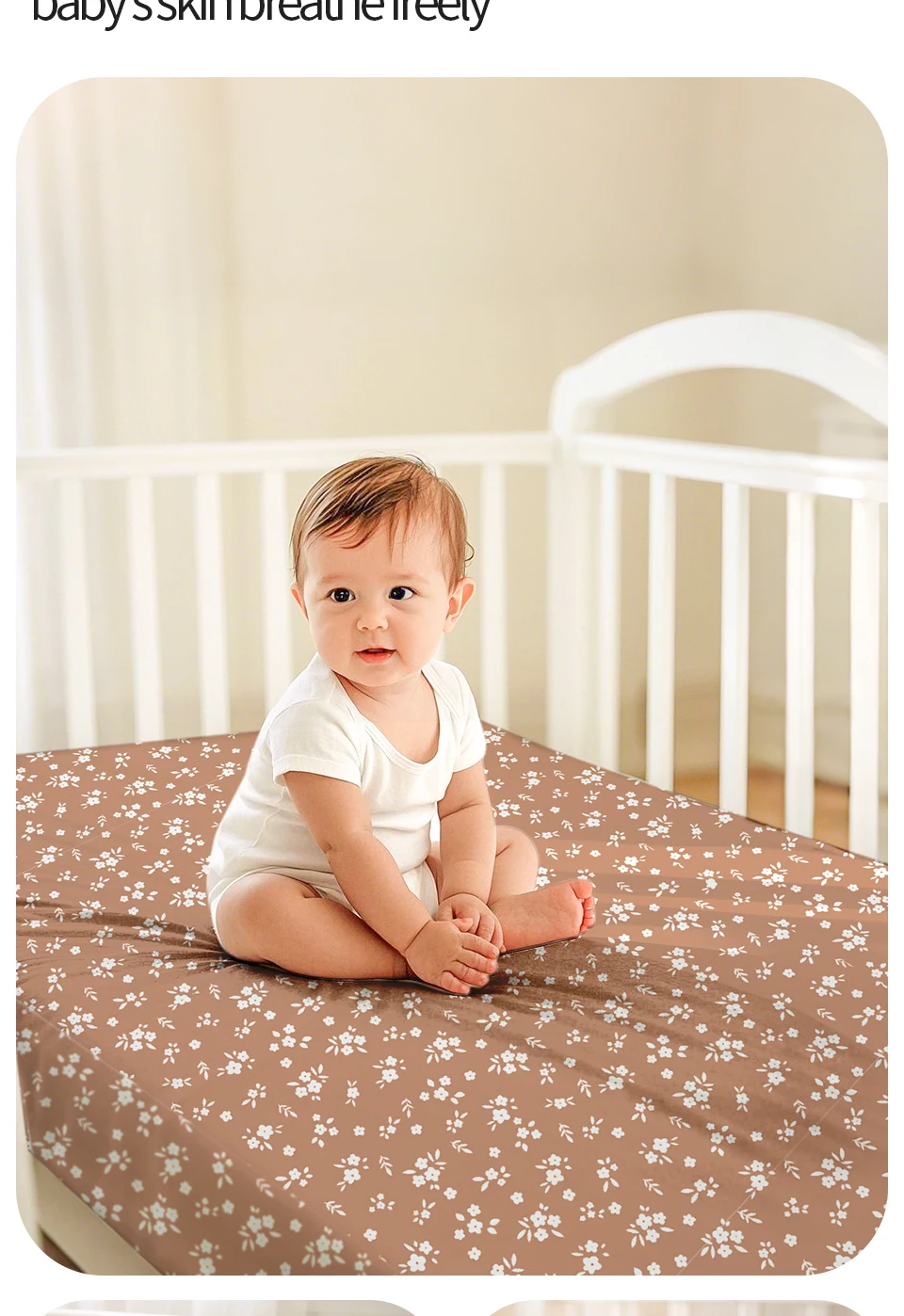 Close-up of fitted sheet corners