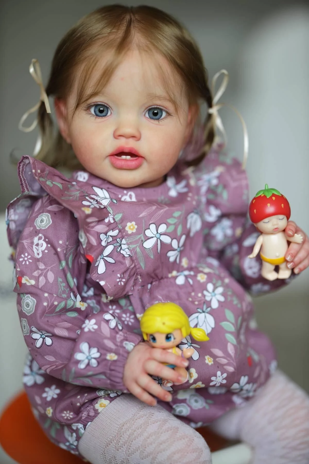 NPK Muñeca reborn Lottie de recién nacido, piel 3D y pelo raíz - imagen 2