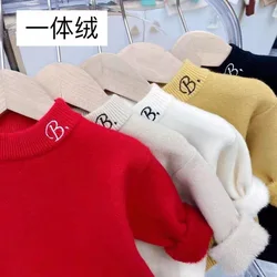 Jersey acolchado grueso de lana para niño y niña, invierno
