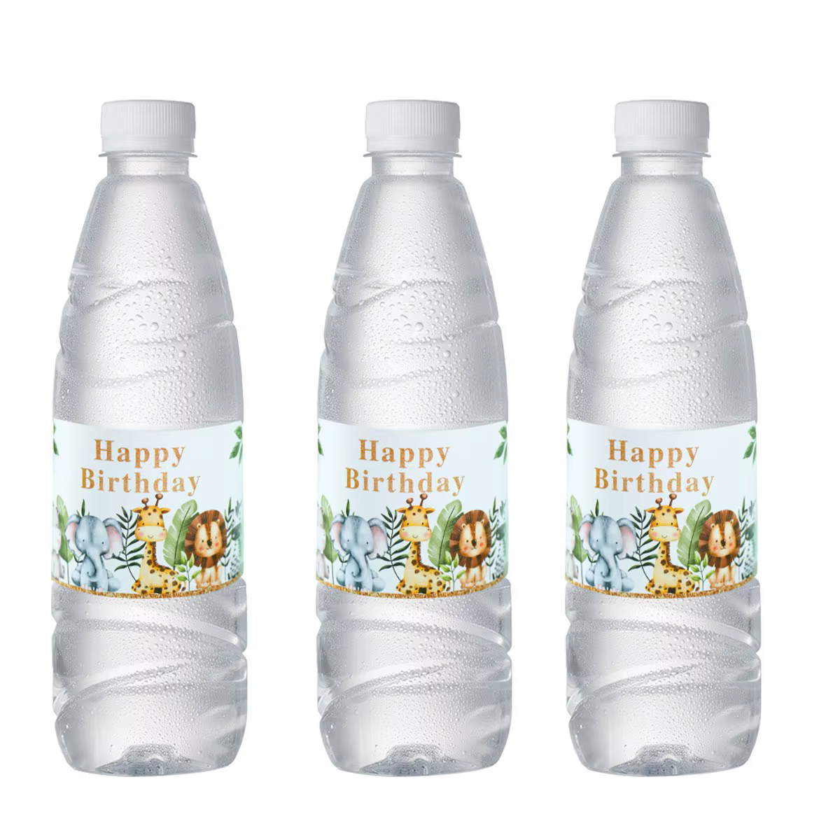 Pegatinas safari para botellas de agua – Decoración infantil - imagen 5