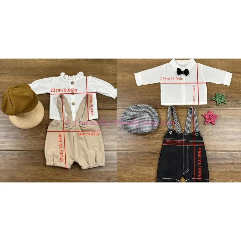 Disfraz de fotógrafo para niños con boina, camisa y pantalón - imagen 3