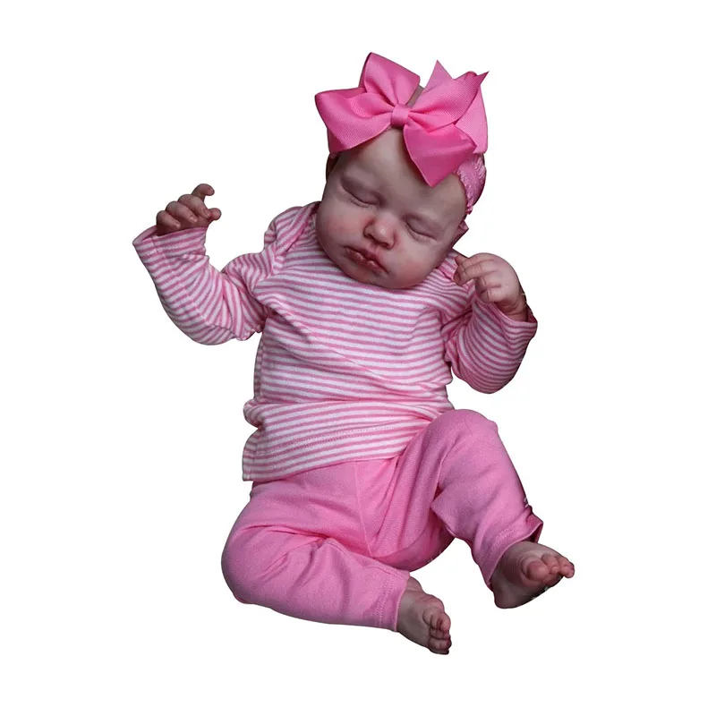 Muñeca de peluche Loulou Asleep hecha a mano para recién nacida - imagen 2