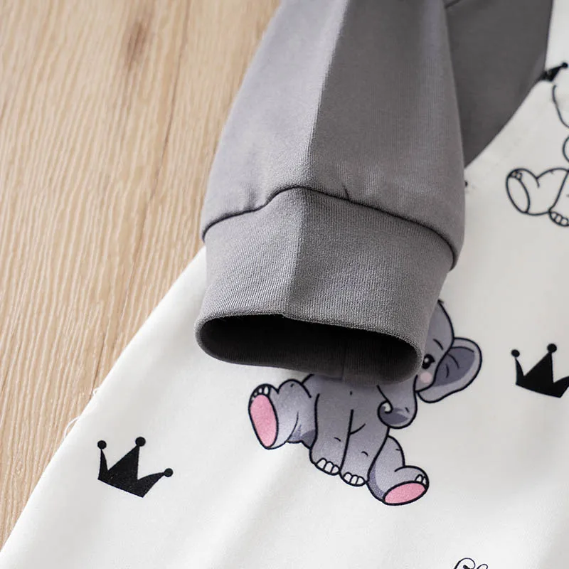 Pijama mono bebé recién nacido manga larga con elefantes - imagen 5