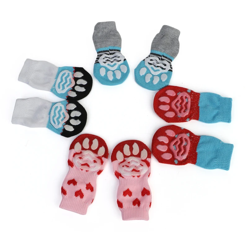 Botines antideslizantes cálidos de punto para perros pequeños - imagen 4