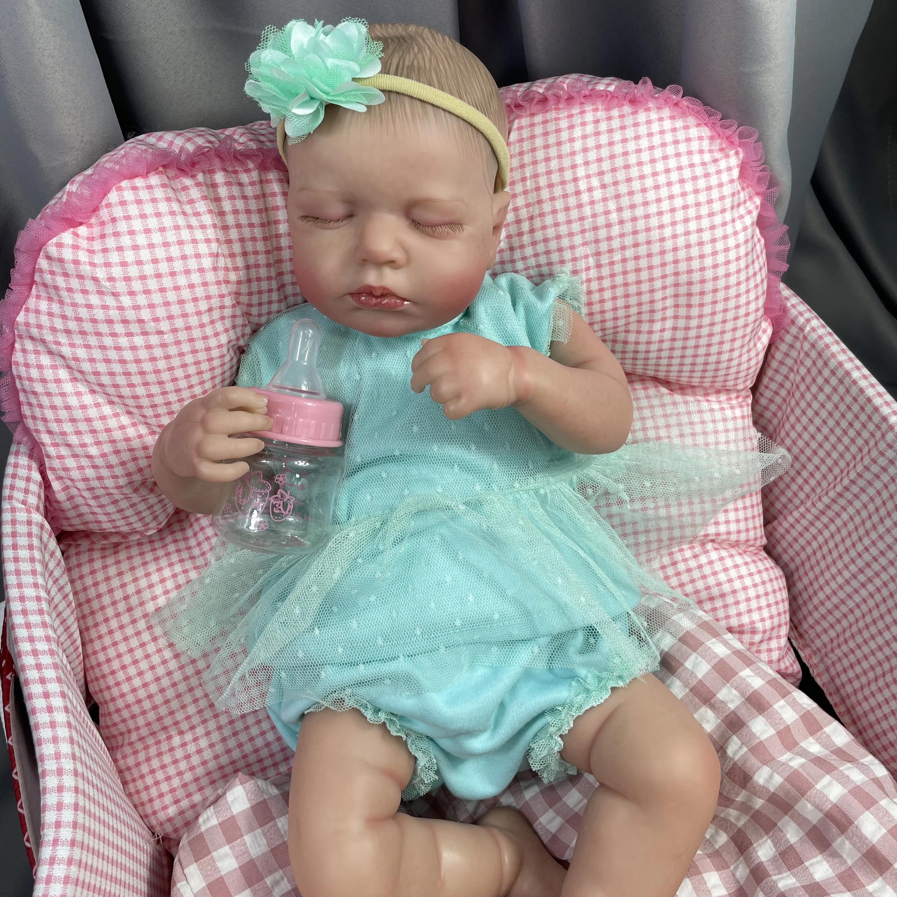 LouLou Reborn – Muñeca bebé durmiente de silicona con piel 3D - imagen 5