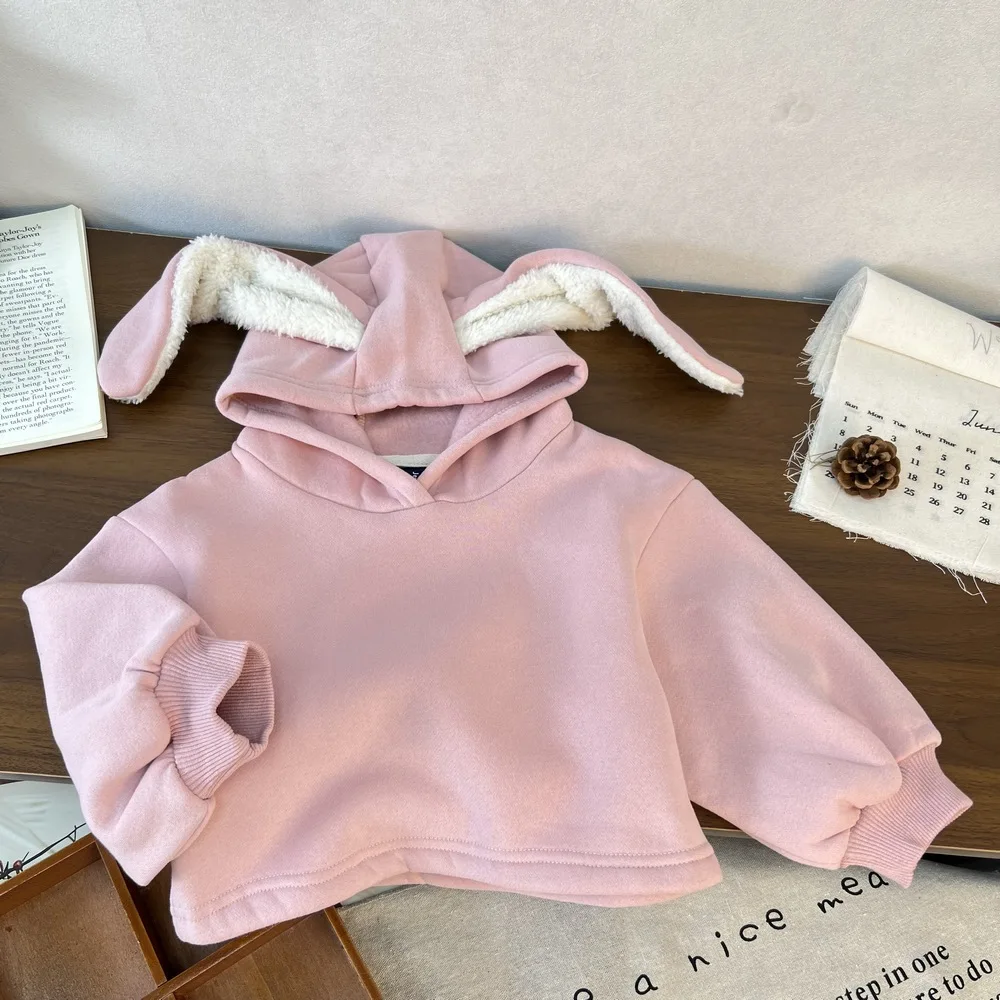 Sudadera de lana con capucha para niña – Jersey cálido de invierno - imagen 2