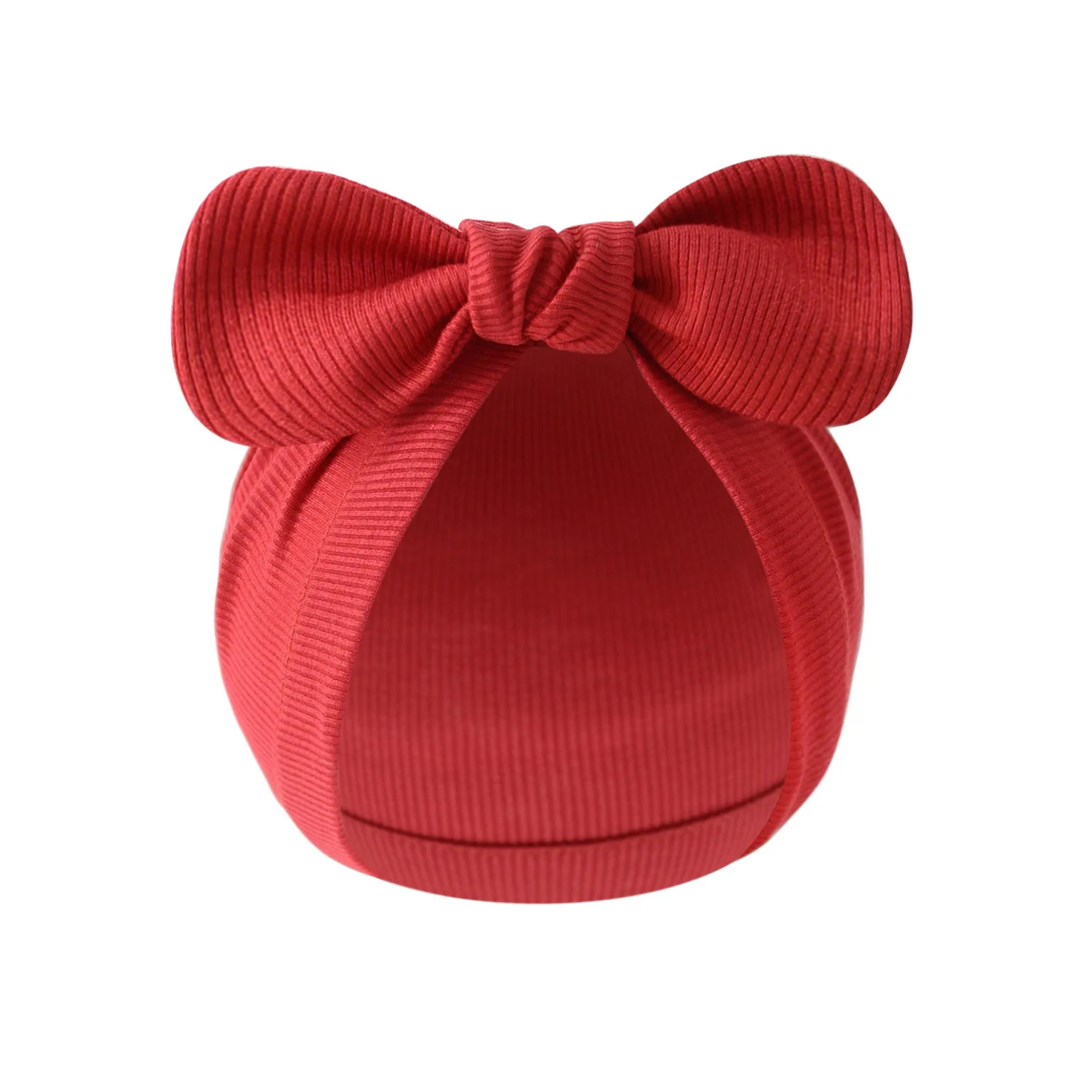 Gorro turbante de algodón para recién nacido con lazo - imagen 5