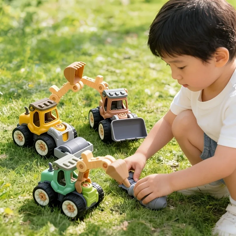 Juegos de construcción desmontables con excavadora y bulldozer