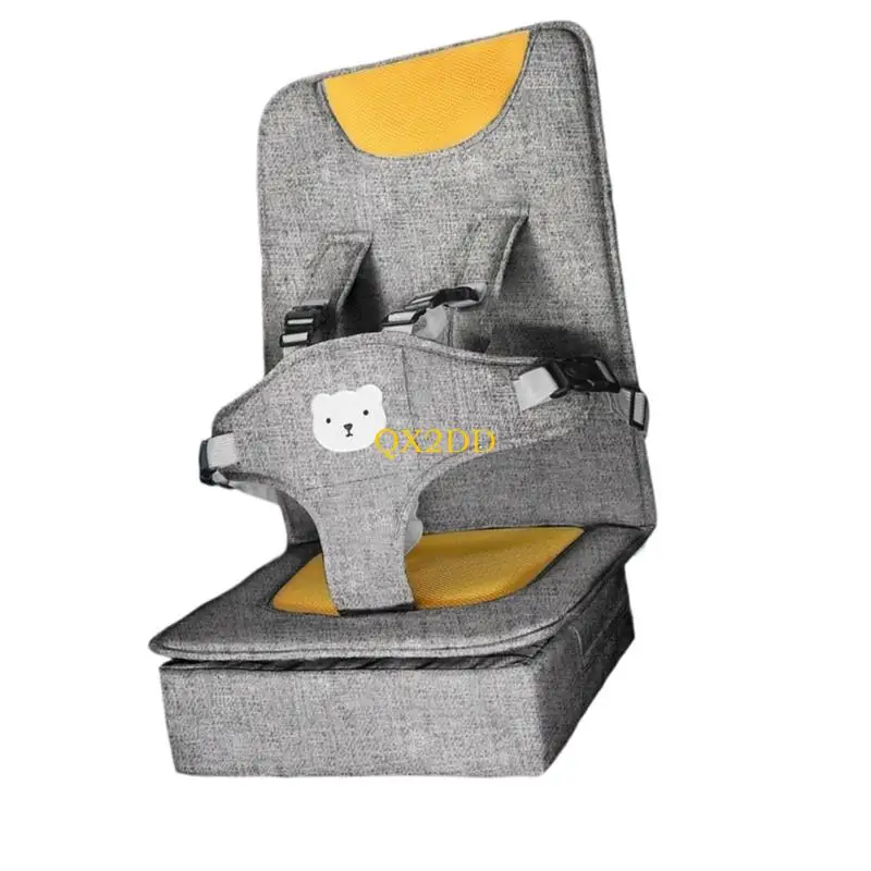 QX2D Asiento portátil infantil con funda de lino lavable a máquina - imagen 5