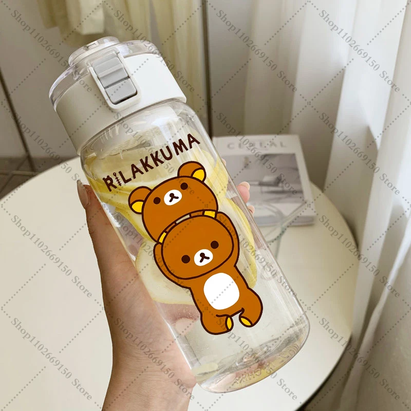 Botella de agua infantil con diseño Rilakkuma – Portátil para niños