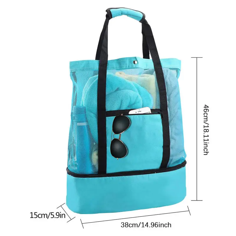 Bolso de malla en uso durante una salida