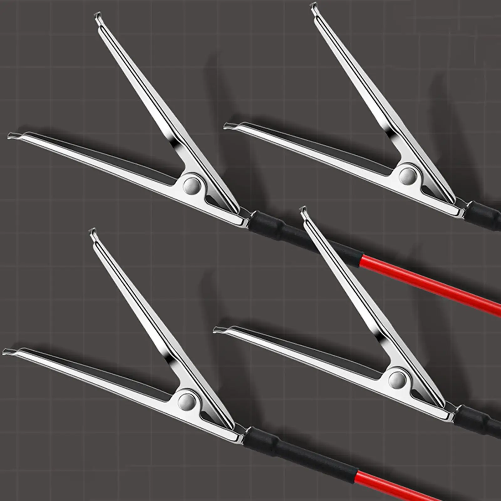 Pinzas de cocodrilo largas con cable para modelismo - imagen 2