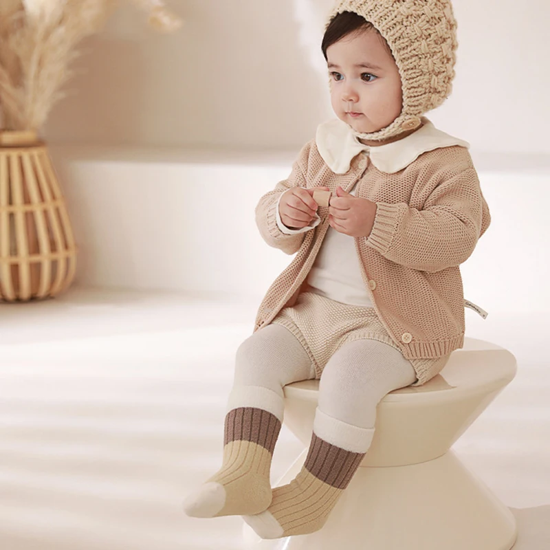 Calcetines polar coral con rayas para niños – Suaves y cálidos - imagen 3