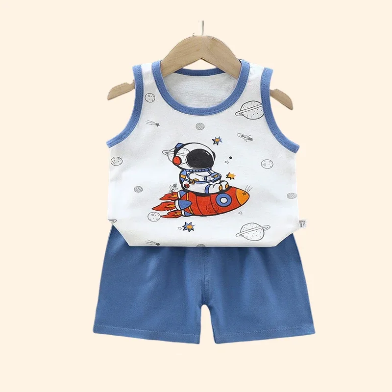 Conjunto veraniego para bebé con chaleco y pantalón corto cómodo - imagen 5