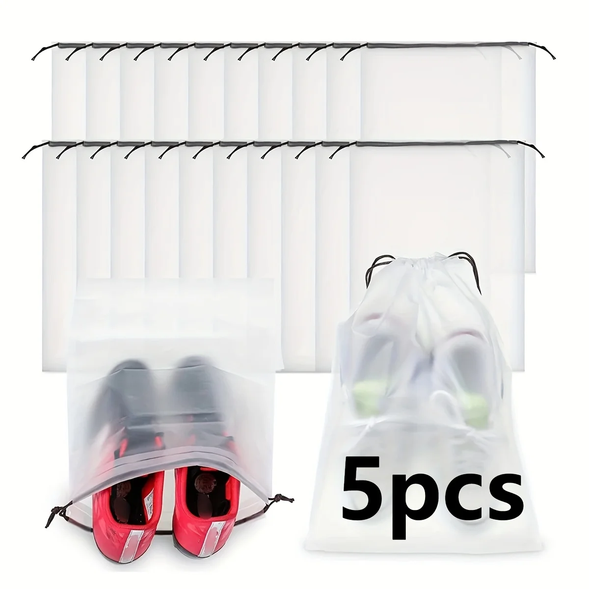 Organización de zapatos dentro de bolsas