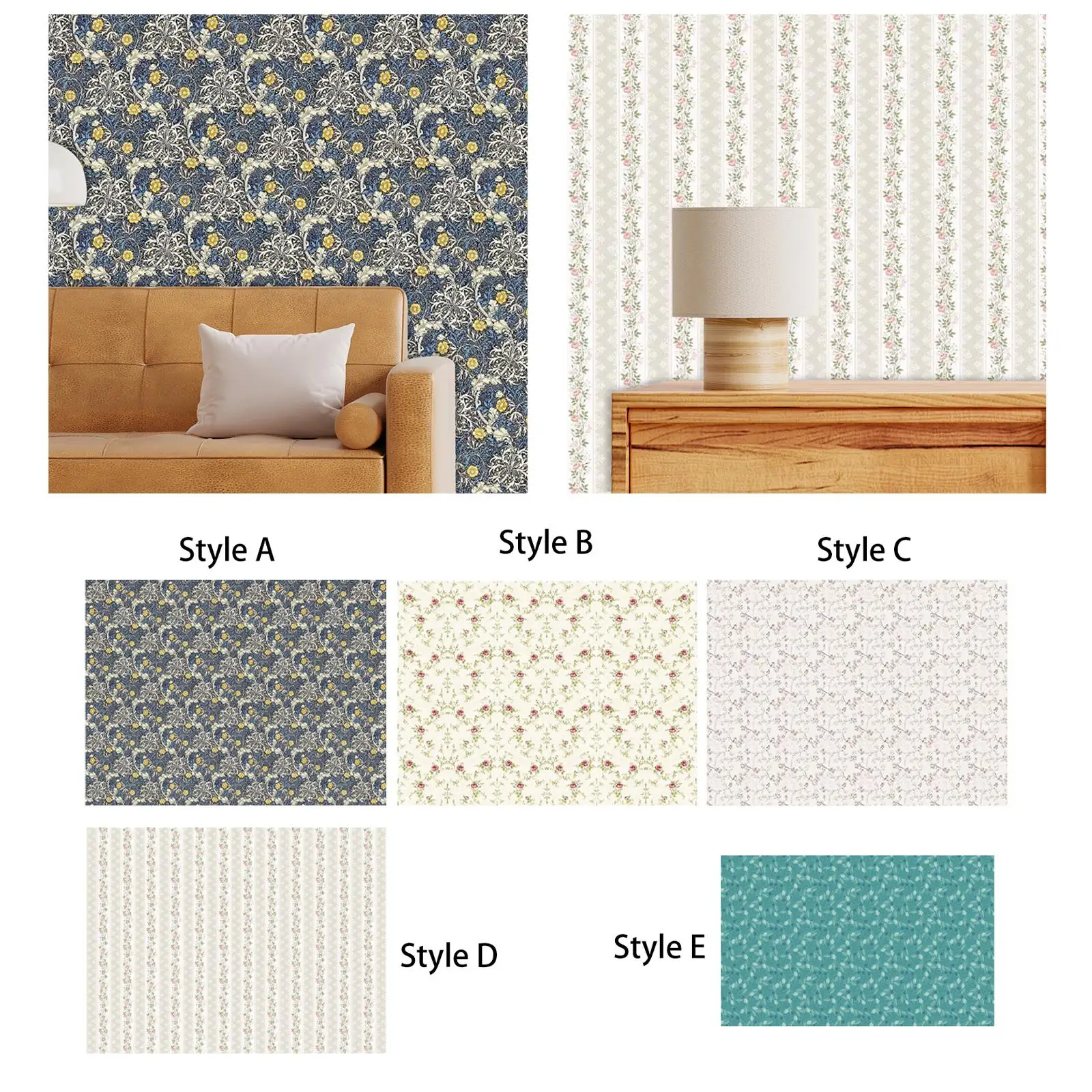 Papel tapiz para casa de muñecas y superficies interiores
