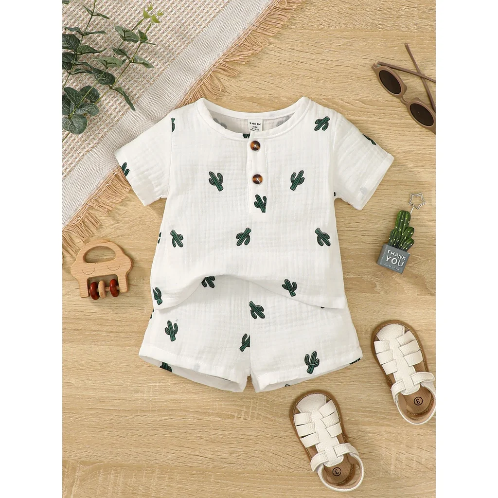 Camiseta estampada manga corta para bebé