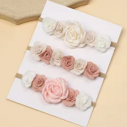 Diadema elástica para bebé recién nacida con estampado floral