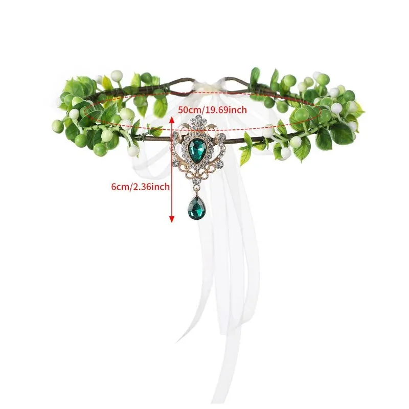 Diadema de cristal estilo elfo bosque con toque hadas para niña - imagen 2