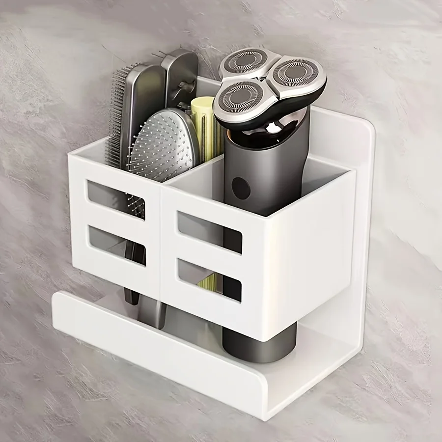 Organizador de baño sin taladro para cepillos y secador - imagen 3