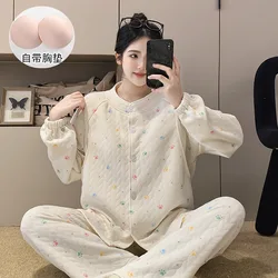Pijama lactancia maternidad fresa manga larga otoño invierno