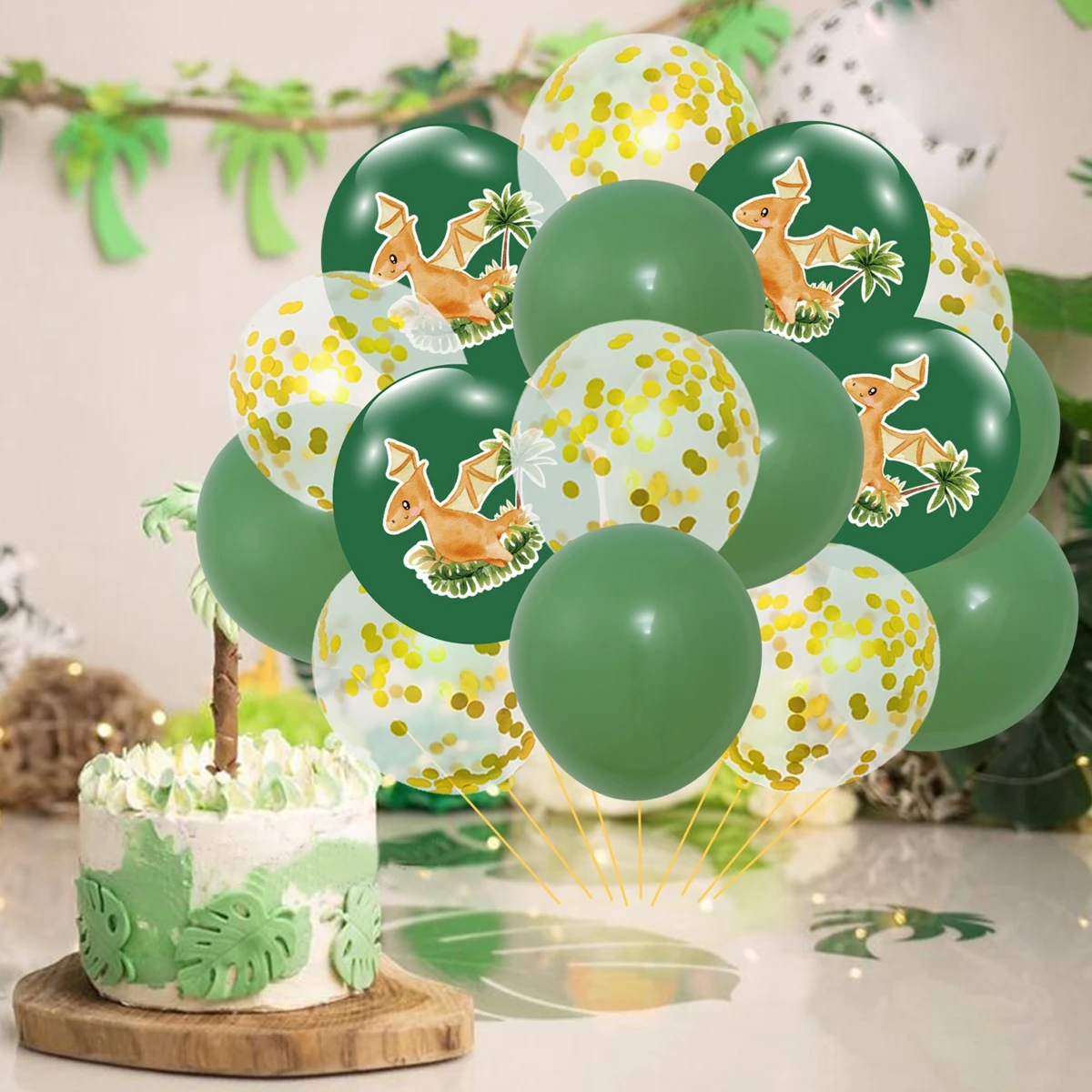 Globos dinosaurio para cumpleaños – Decoración safari infantil - imagen 5