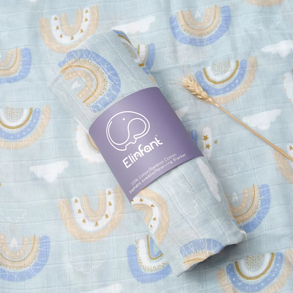 Manta de muselina con estampado para bebé