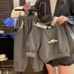 Conjunto de invierno acolchado para niñas y bebés, cálido