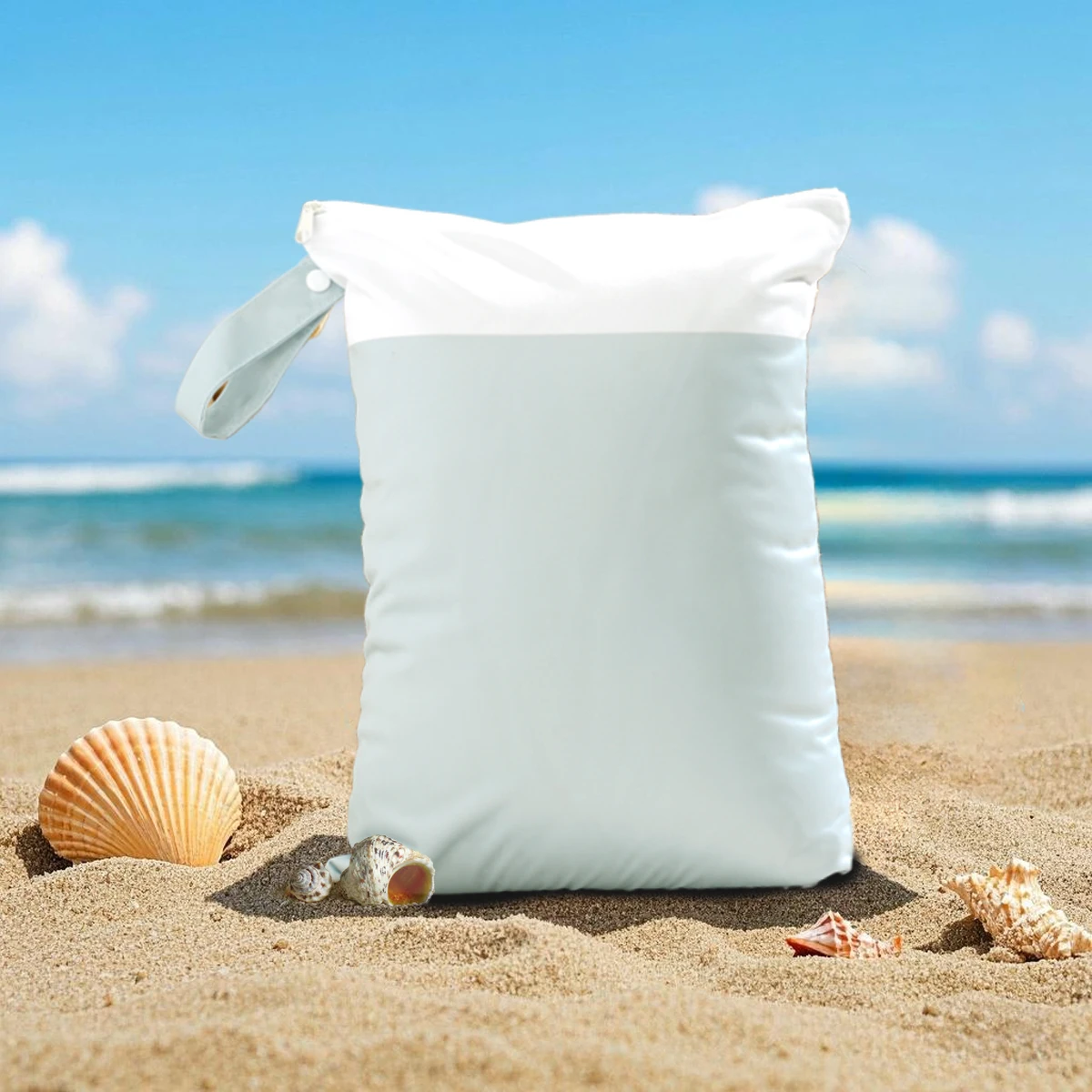 Bolso de pañales impermeable con compartimento seco y húmedo - imagen 5
