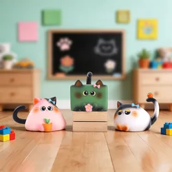 Caja sorpresa de gatos de colores con figuras coleccionables