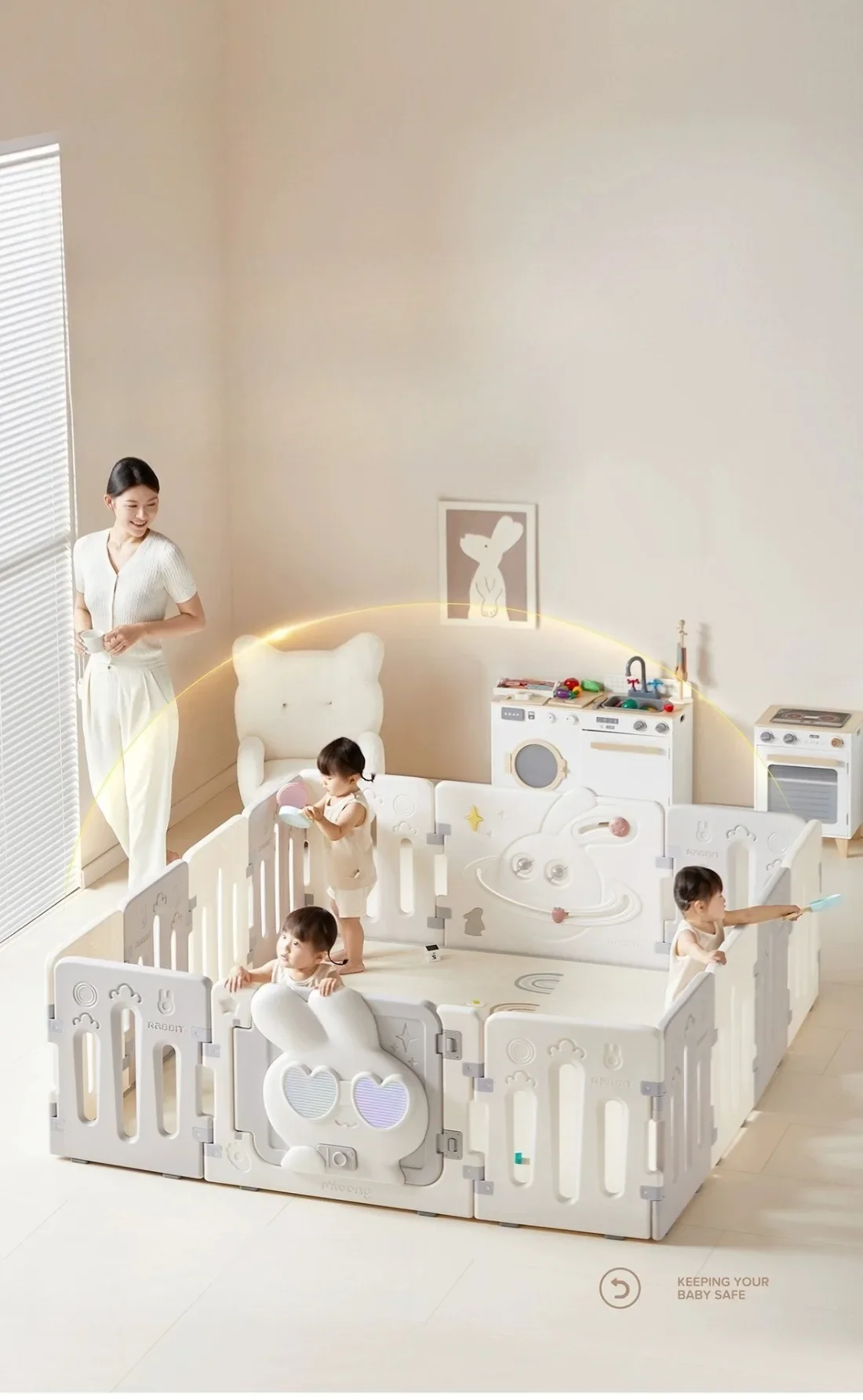 Parque infantil portátil para bebés