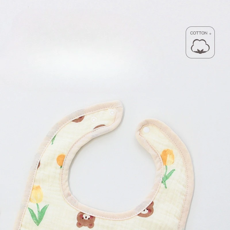 Baberos de bebé ajustables con broches y borde ondulado - imagen 3