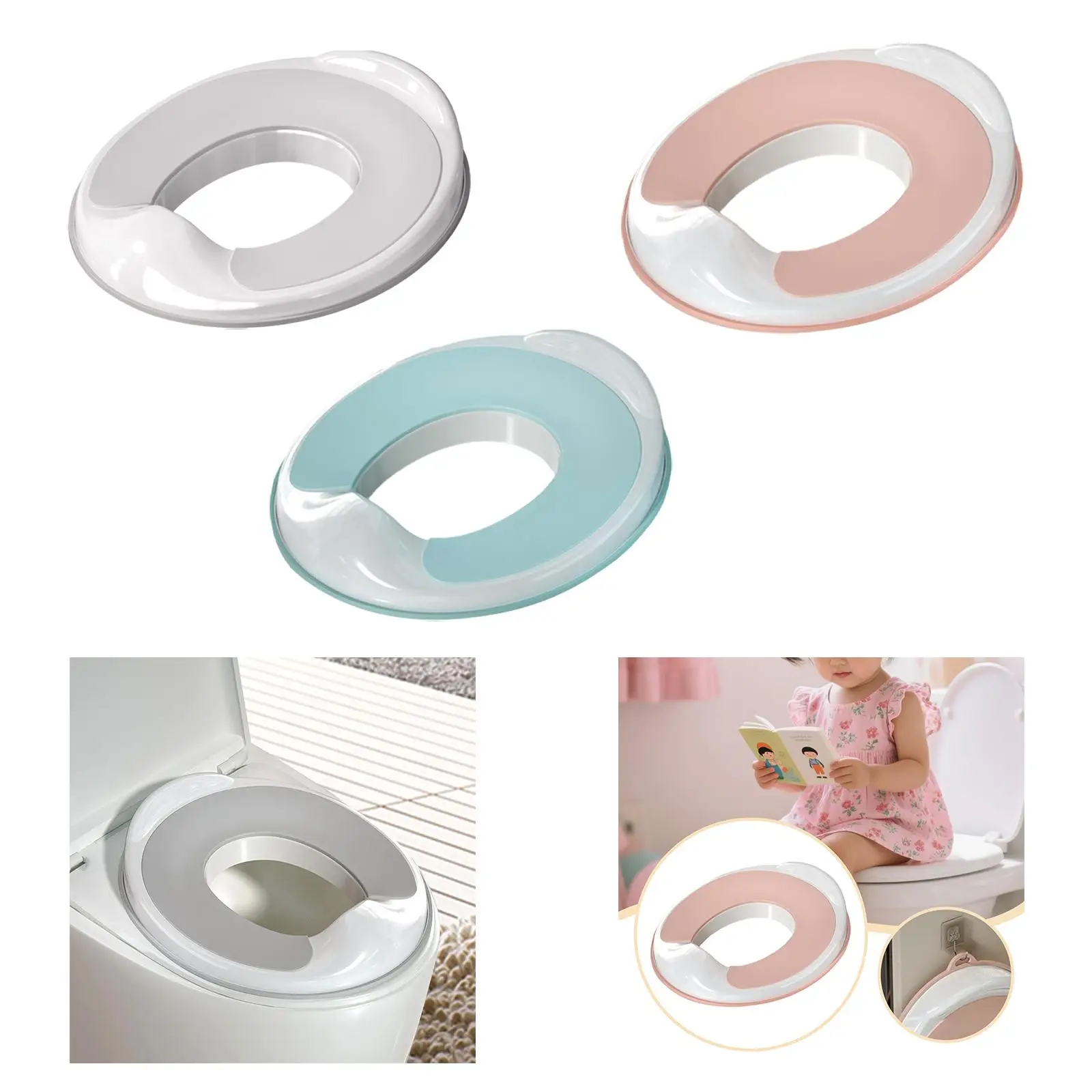 Asiento de orinal para inodoro compacto, cómodo y con colocación fácil - imagen 4