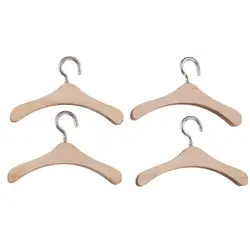 Perchas para ropa con gancho de metal y madera