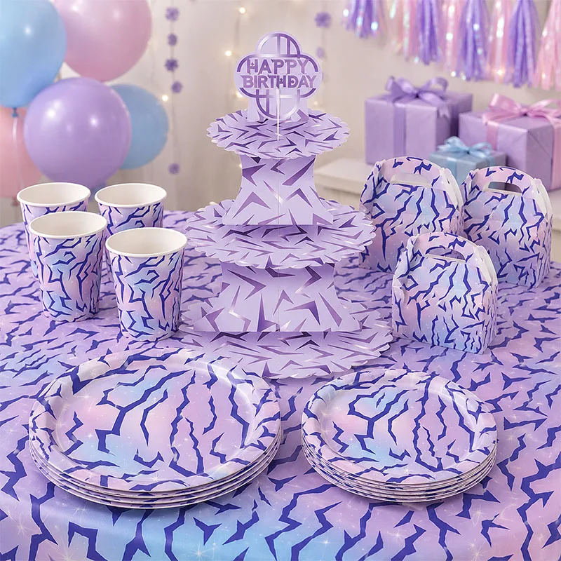 Set de vajilla para fiesta cumpleaños k-pop, en papel