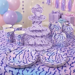 Set de vajilla para fiesta cumpleaños k-pop, en papel