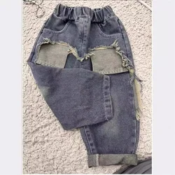 Pantalones vaqueros rectos de color liso para niños