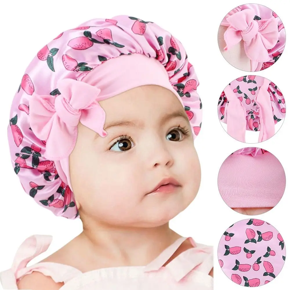 Gorro de dormir en satén con lazo para niños y niñas - imagen 2