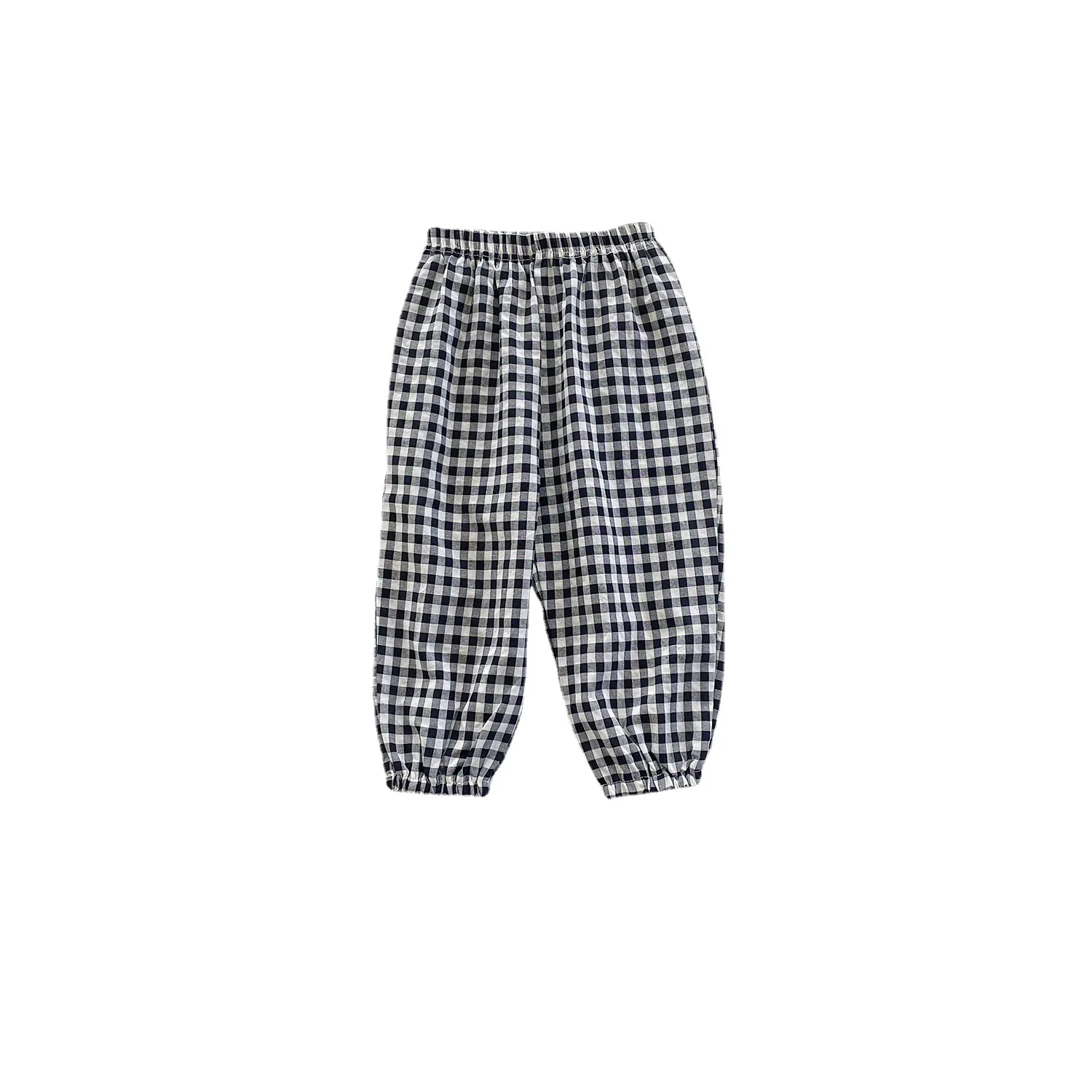 Pantalones bombachos a cuadros ligeros de verano para niñas - imagen 3