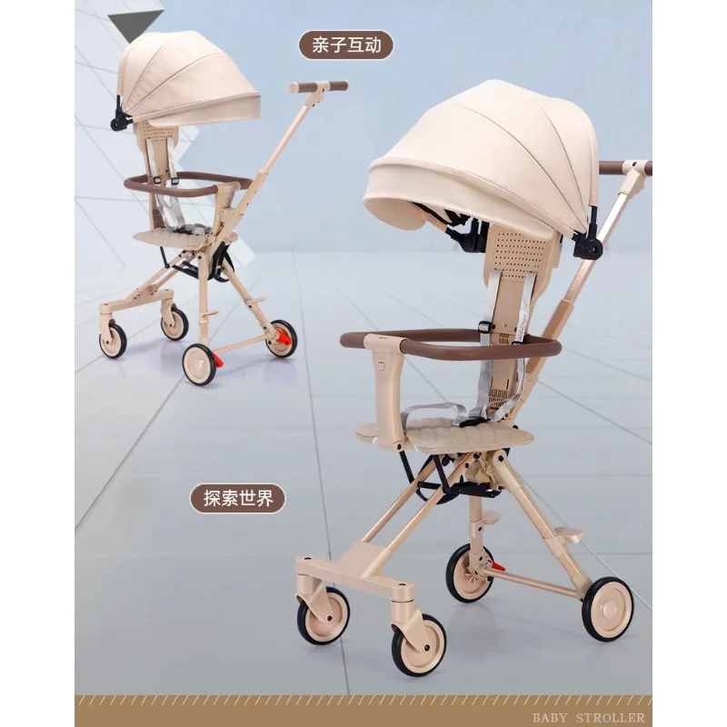 Cochecito reclinable con ruedas para bebé y niño pequeño - imagen 3