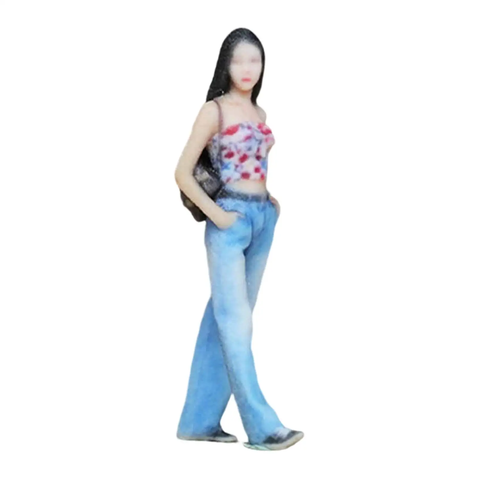 Figura de niña en miniatura realista para decoración y juego - imagen 5