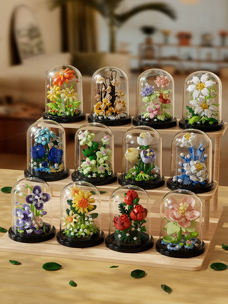 Ramo de flores en bloques tipo bonsái micro