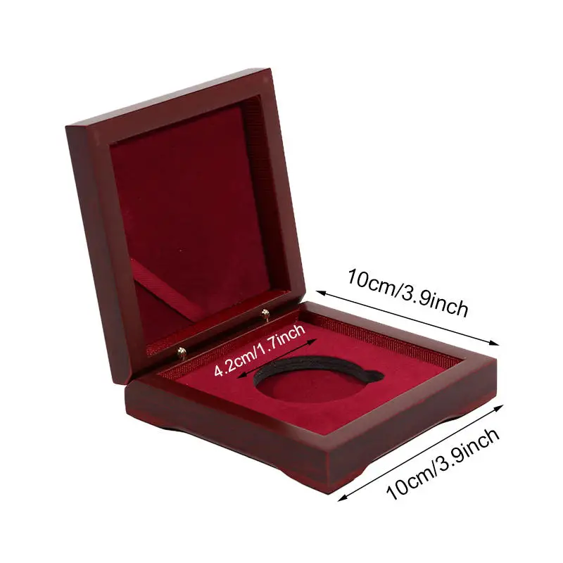 Caja de almacenamiento de monedas de madera CAIRLEE