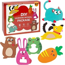 Kit de costura en fieltro con animales para niños principiantes