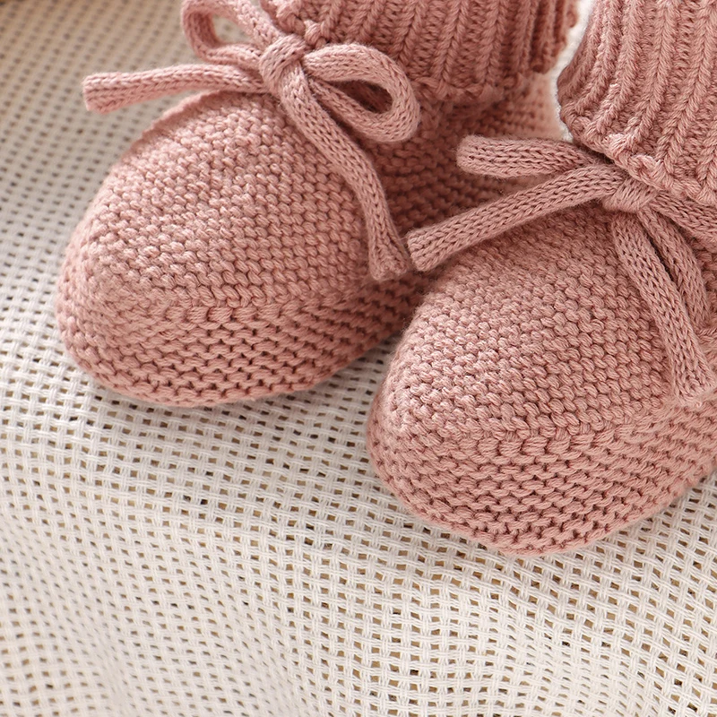 Botines tejidos con suela suave para primeros pasos del bebé - imagen 5